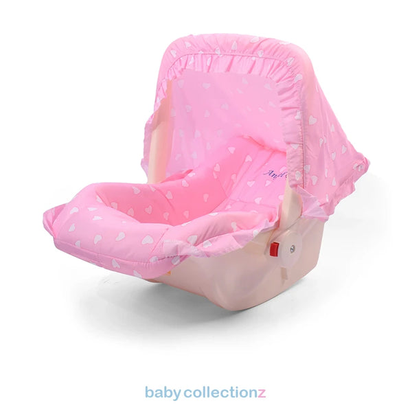 Baby Carry Cot In Pink - Angel