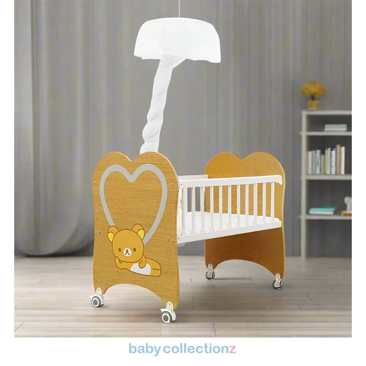 Baby Cot With Net & Moveable Wheels offers