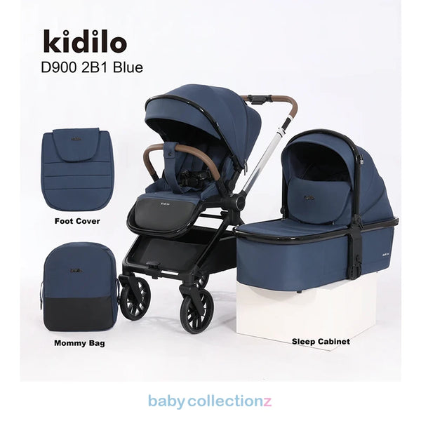 4 In 1 Blue Baby Stroller - Kidilo