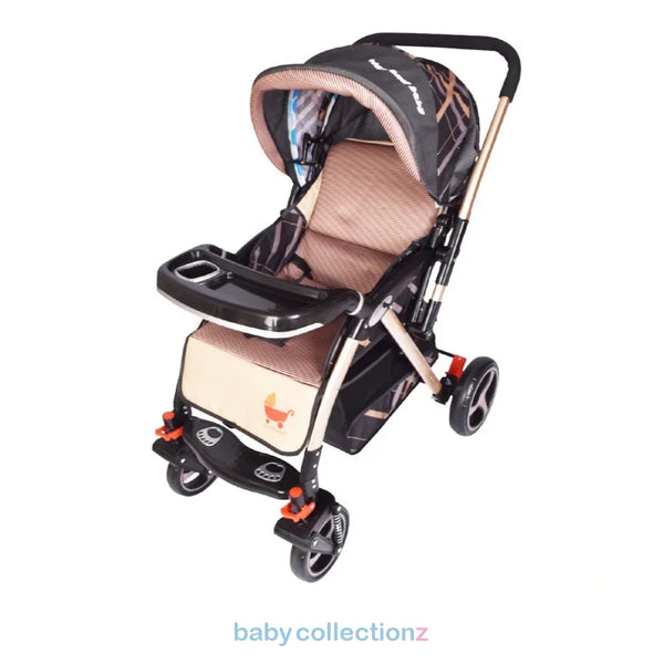 Premium Cushioned Baby Stroller With Shocks & Brakes