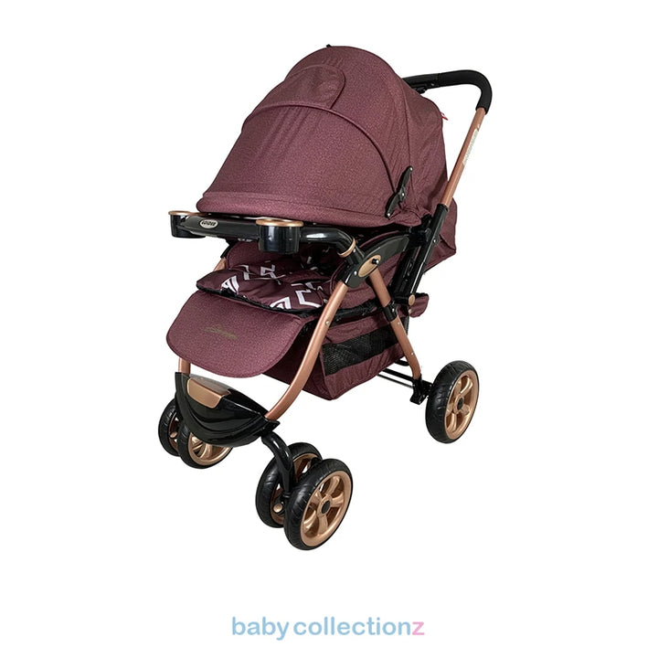Premium Baby Stroller With Storage - Golden