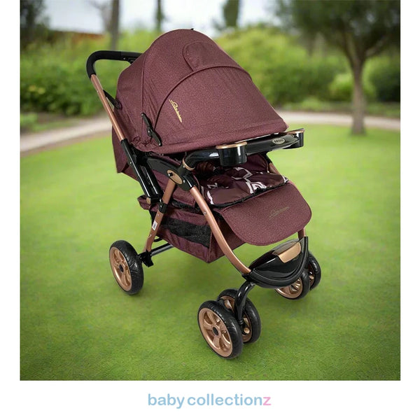 Premium Baby Stroller With Storage - Golden