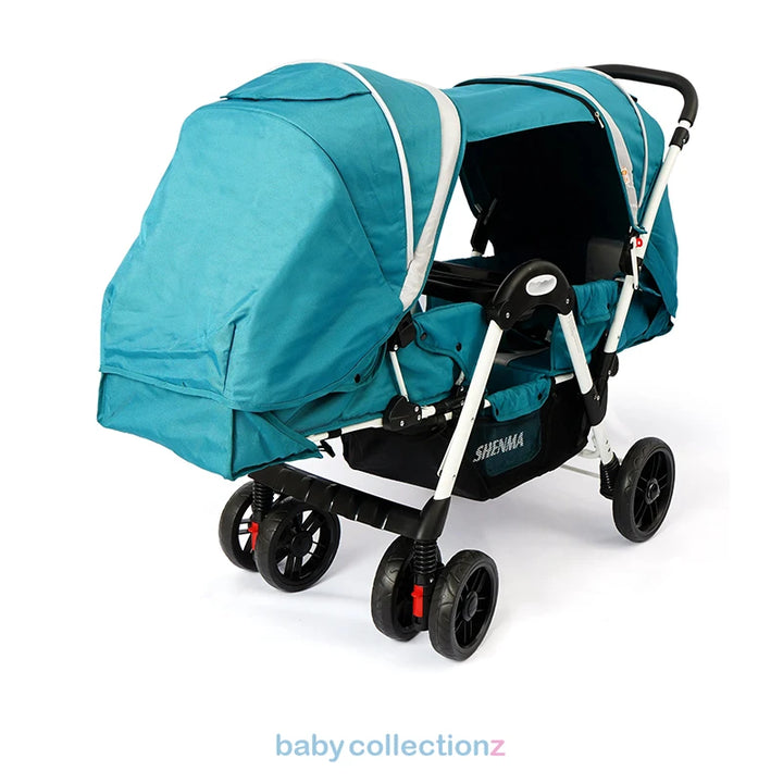 Twin Baby Stroller With Storage & Shade - Shenma 