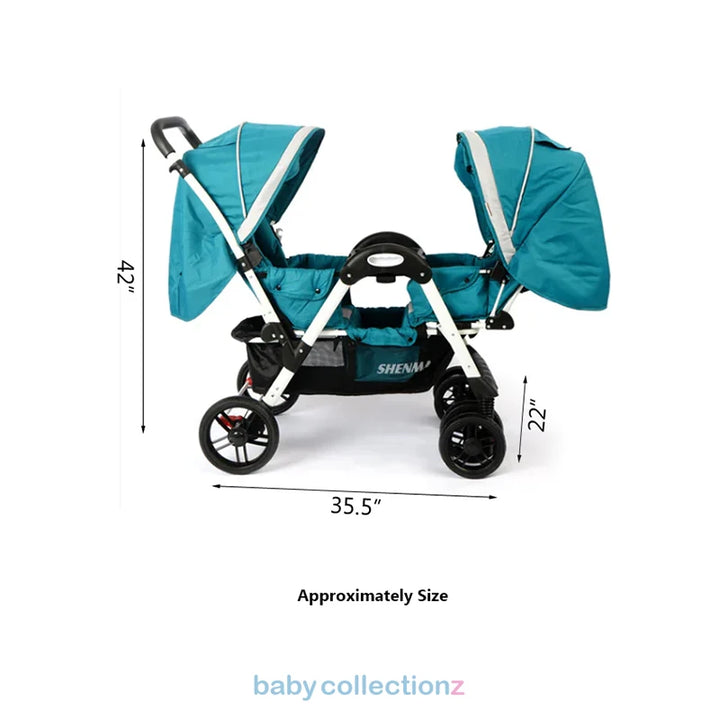 Twin Baby Stroller With Storage & Shade - Shenma 