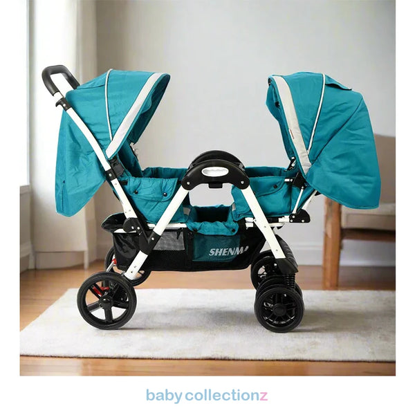 Twin Baby Stroller With Storage & Shade - Shenma 