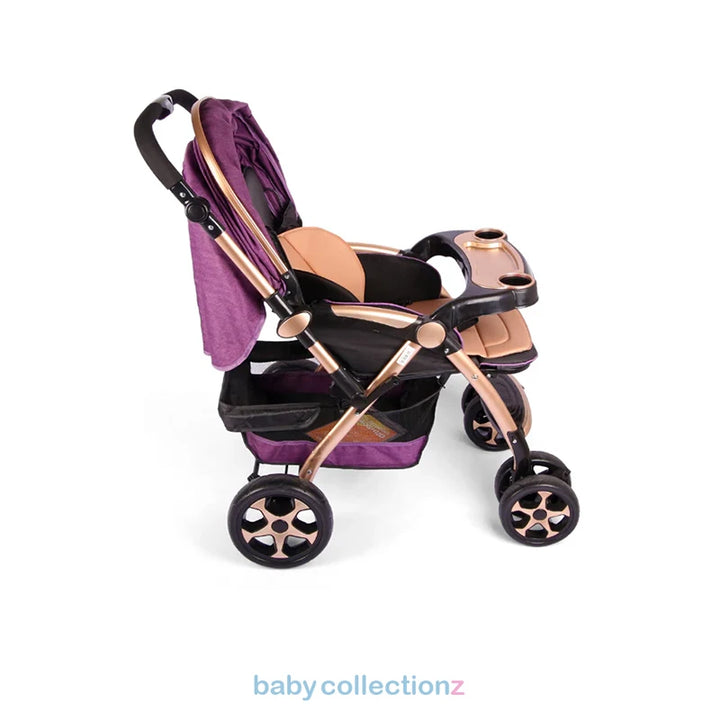 Luxury Foldable Cushioned Baby Stroller with Storage