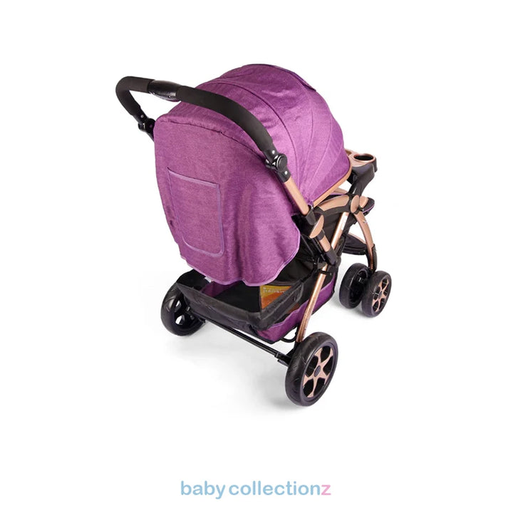 Luxury Foldable Cushioned Baby Stroller with Storage