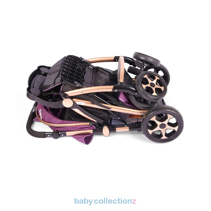 Luxury Foldable Cushioned Baby Stroller with Storage