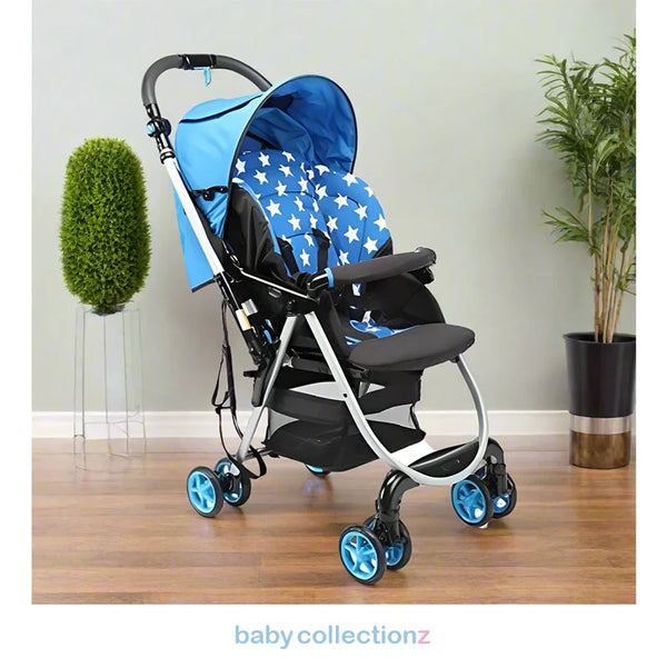 Baby Stroller In Blue - Comfy & Safe
