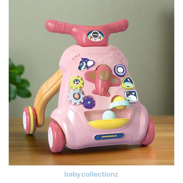 Multicolor Baby Walker Trainer With Airplane Character
