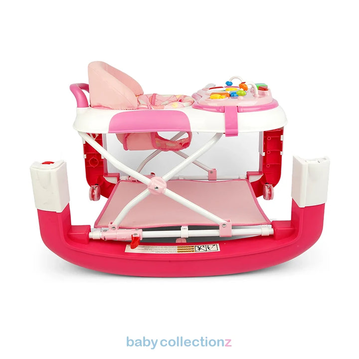 Foldable Pink 2 In 1 Baby Walker