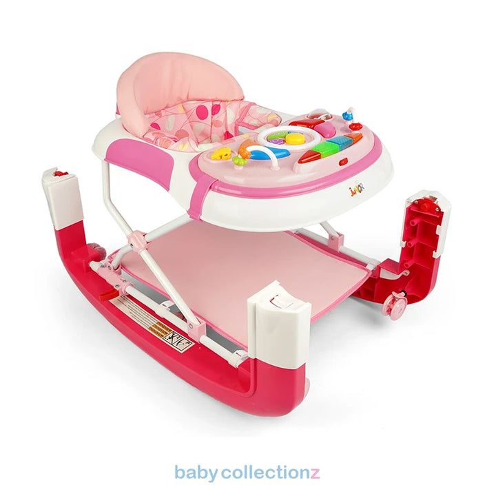 Foldable Pink 2 In 1 Baby Walker
