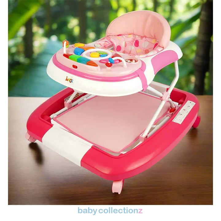 Foldable Pink 2 In 1 Baby Walker