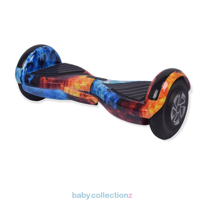 Electric Hover Board With Fire Texture
