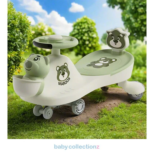 Bear Style Auto Car For Kids In Green