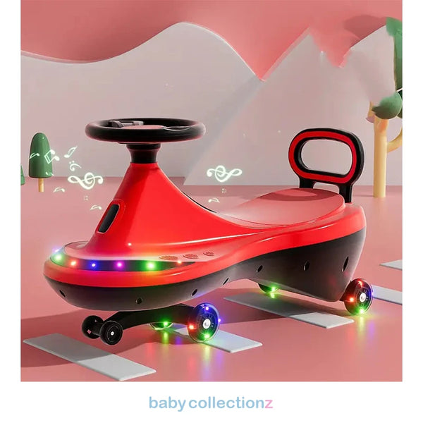 Stylish Auto Car For Kids In Red With Music
