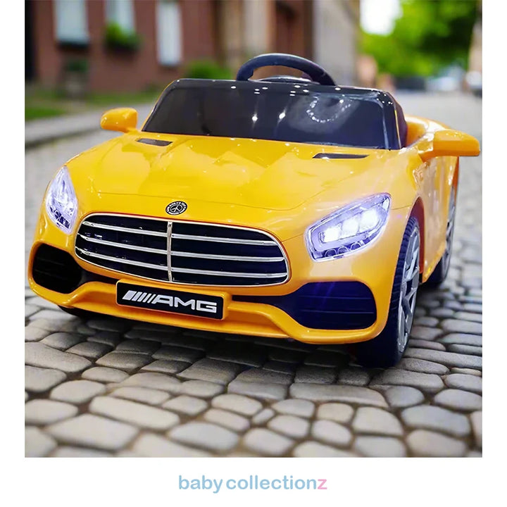 Mercedes Kids Battery Car In Yellow
