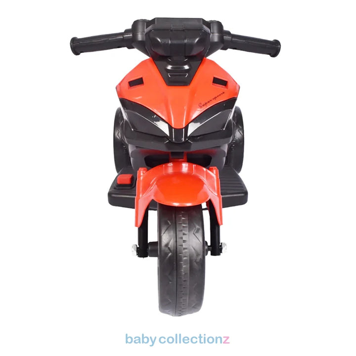 Kids Three Wheel Motor Bike In Red & Black