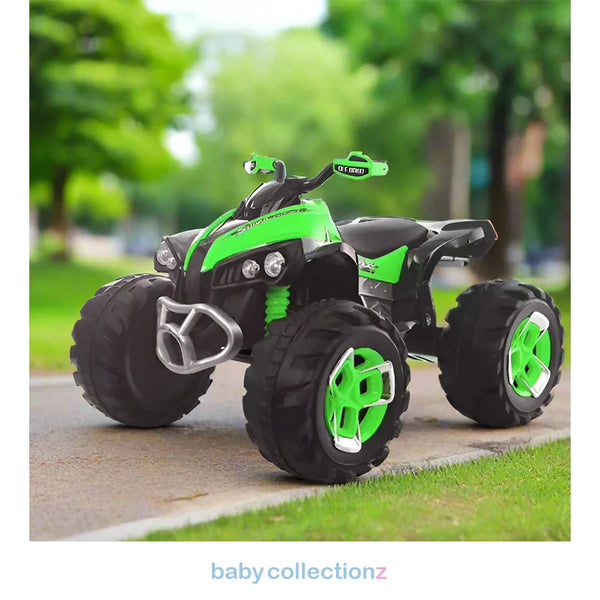 Kids Quad Bike In Black & Green