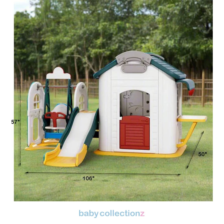 Kids Play House With Slide & Swing