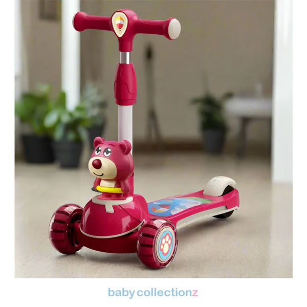 Stylish Scooty For Kids With Bear Face