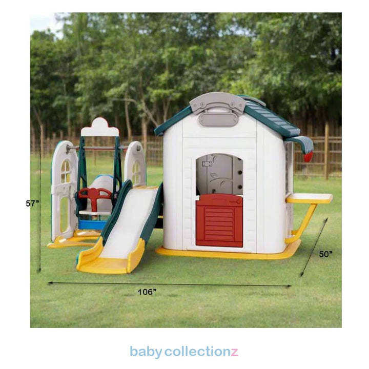 Kids Slides, Swing & Playhouse