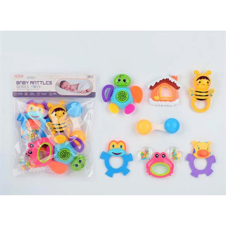 Baby Rattle Set with 7 Cute Animal Characters