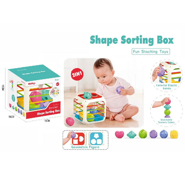 Baby Rattle With Shape Sorting Box
