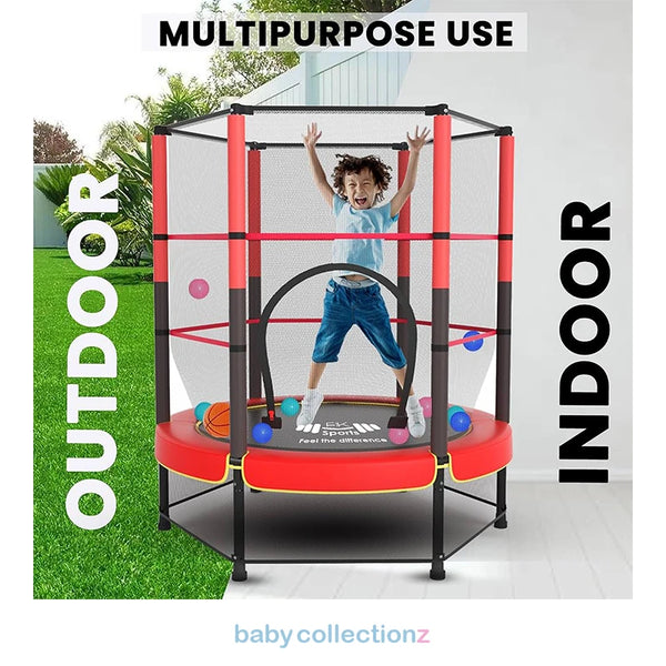 Trampoline Indoor & Outdoor Jumping With Safety Net