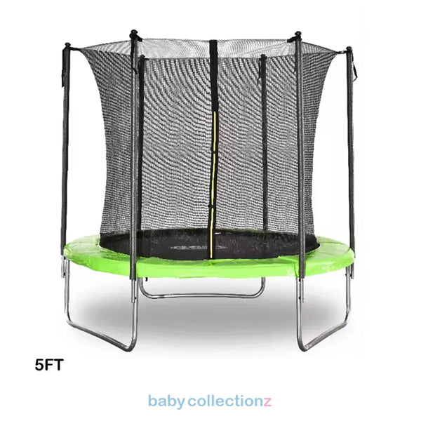 Trampoline Jumping With Safety Net
