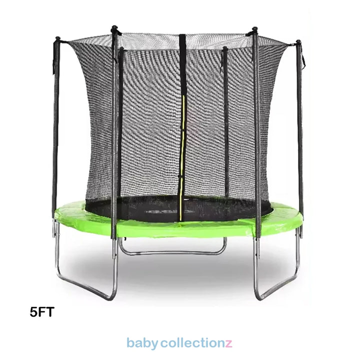 Trampoline Jumping With Safety Net