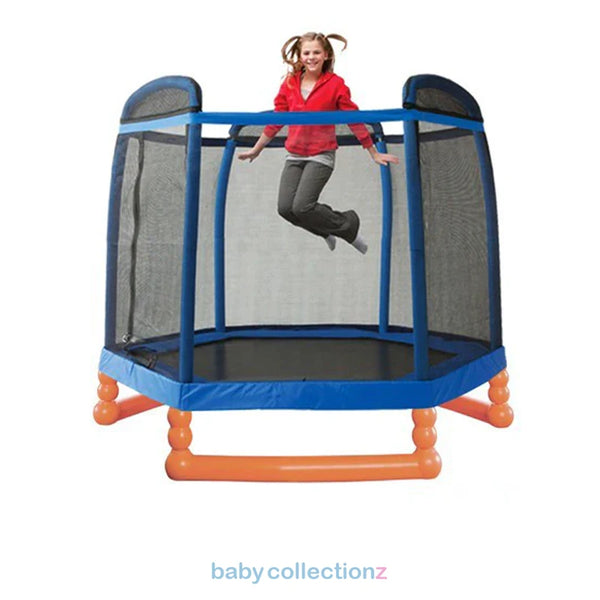 Trampoline Jumping With Safety Net