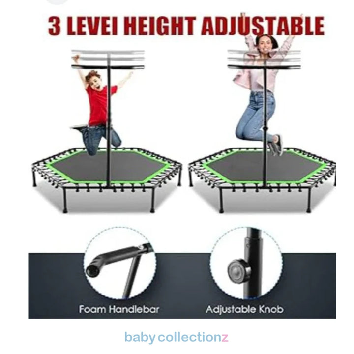 Trampoline Jumping With Handle Bar For Exercise