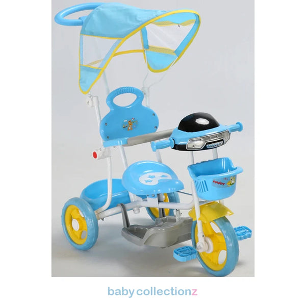 2 In 1 Stylish Tricycle With Sun Shade & Handler