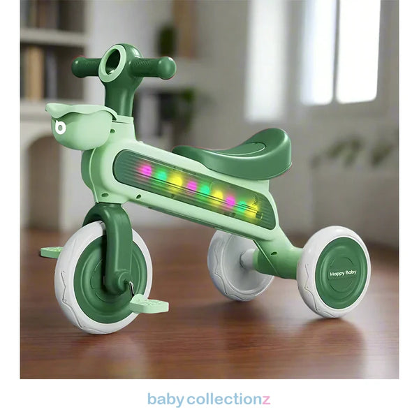 Futuristic Robot Style Kids Tricycle In Green Color