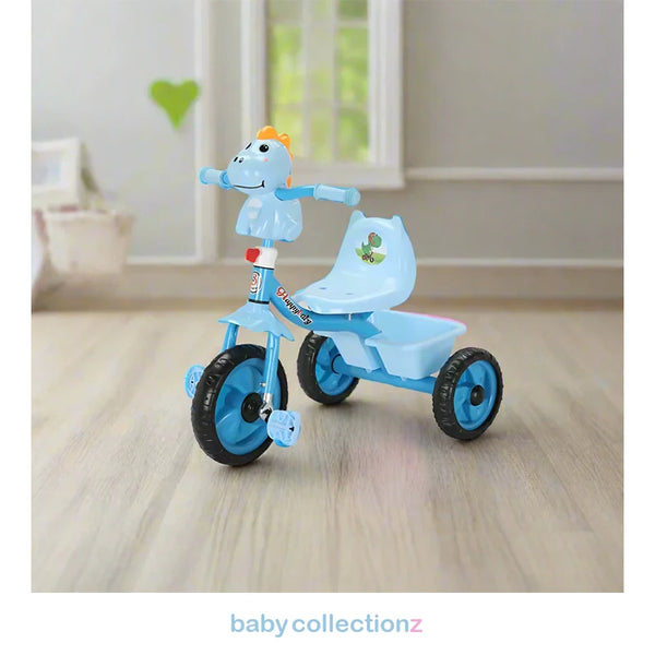 Kids Tricycle In Blue With Dino Face