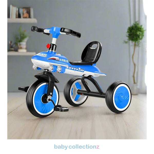 Aeroplane Style Tricycle For Kids In Blue