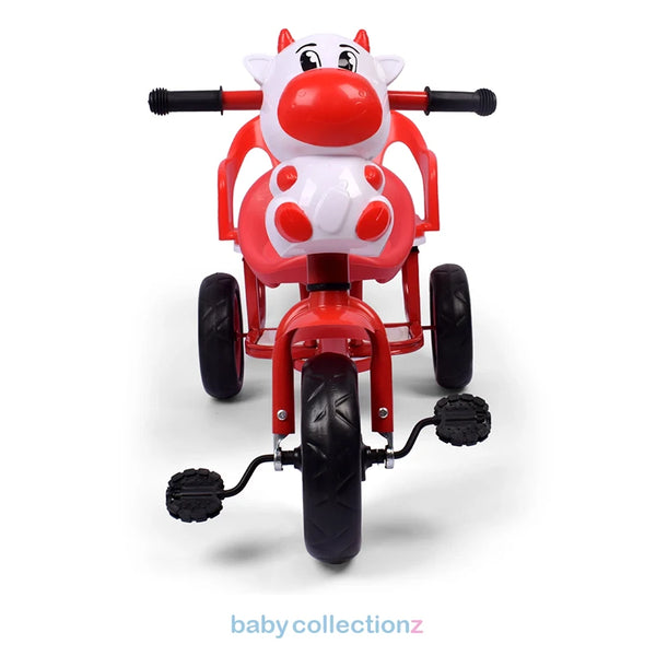 Kids Tricycle With Cow Character & Extra Seat 