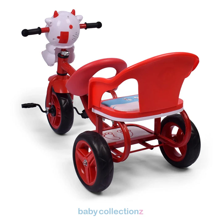 Kids Tricycle With Cow Character & Extra Seat 