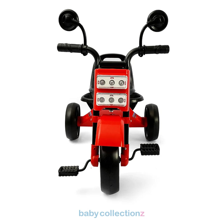 Kids Tricycle In Red With Storage & Side Mirrors