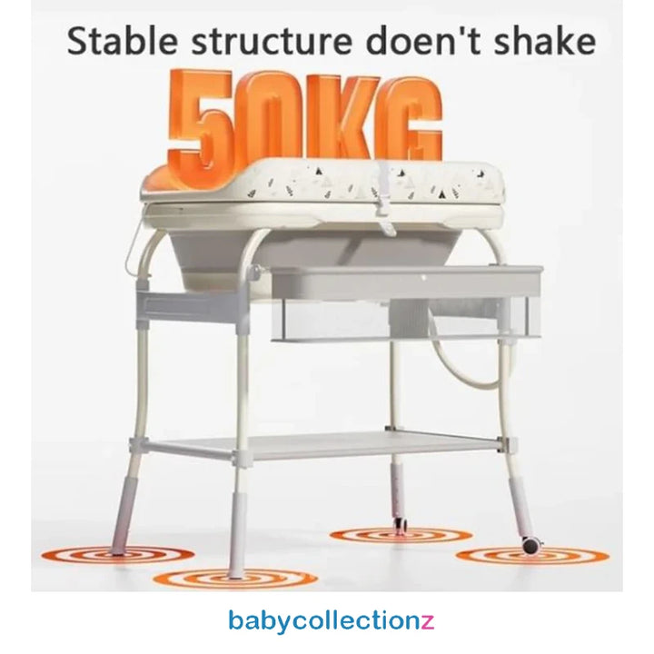 Baby Bath Station - Stable Structure & Height Adjustment