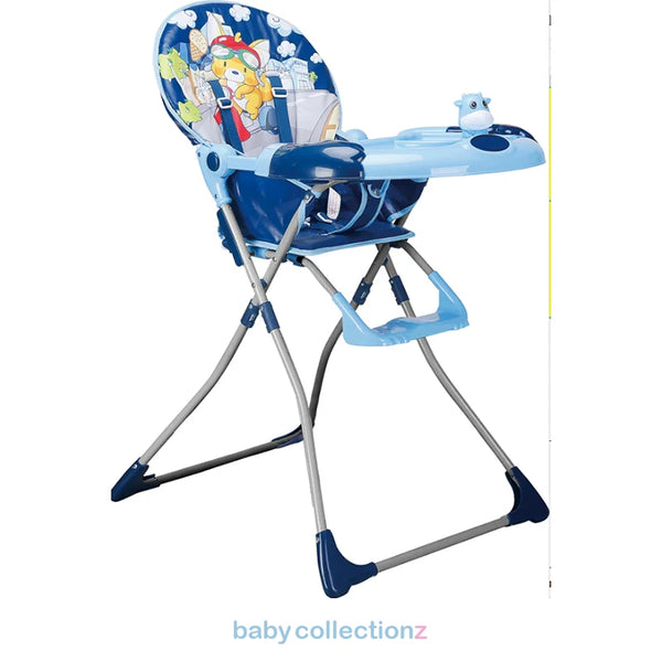 Baby High Chair - adjustable footrest - Blue