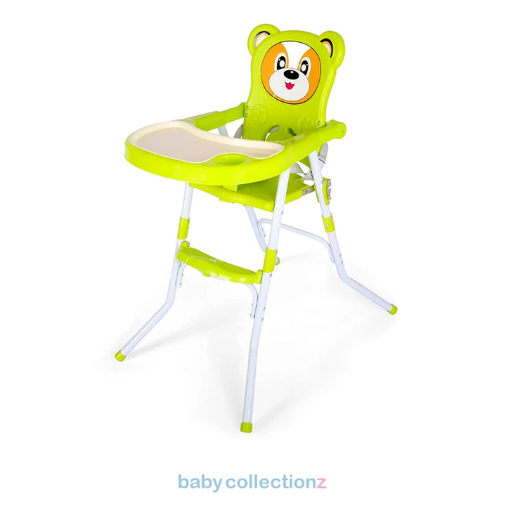 Baby High Chair - Adjustable Footrest - Bear Character face