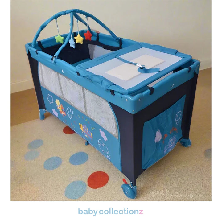 Kids Playpen With Hanging Toys & Bassinet