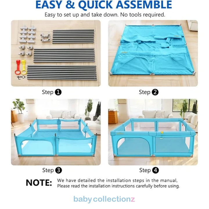 Net Playpen In Blue - Time To Play