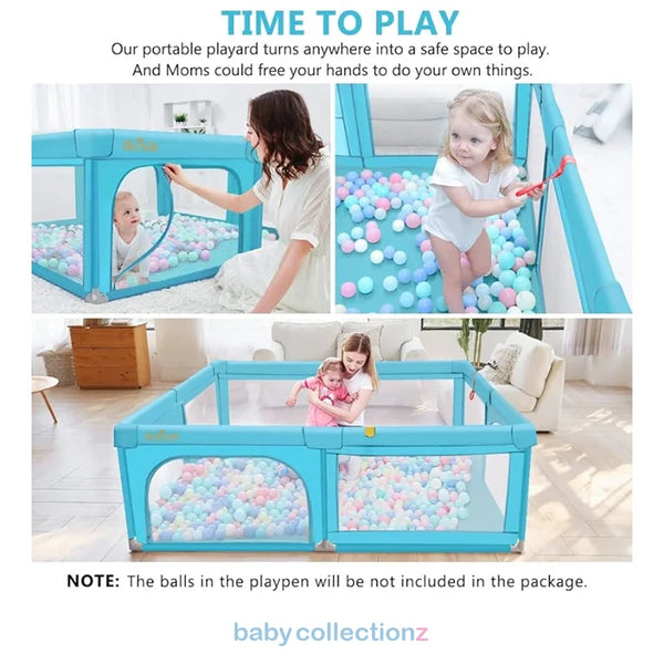 Net Playpen In Blue - Time To Play