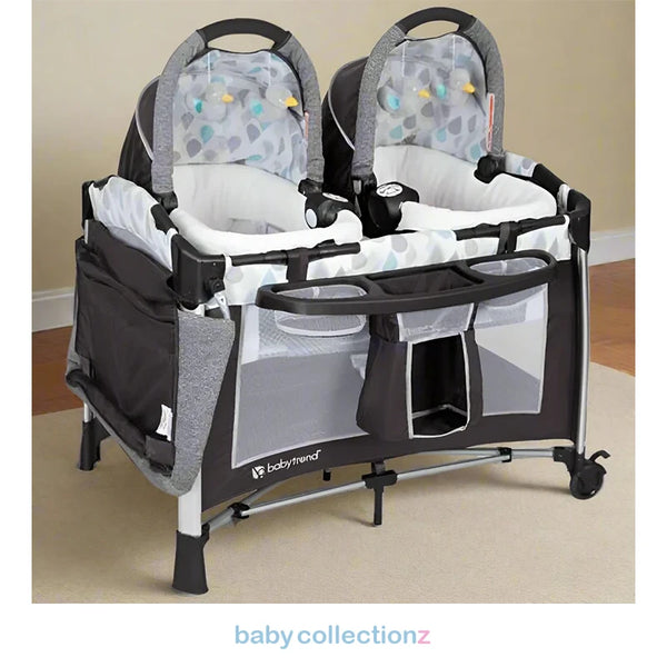 Twin Bassinet With Playpen & Storage