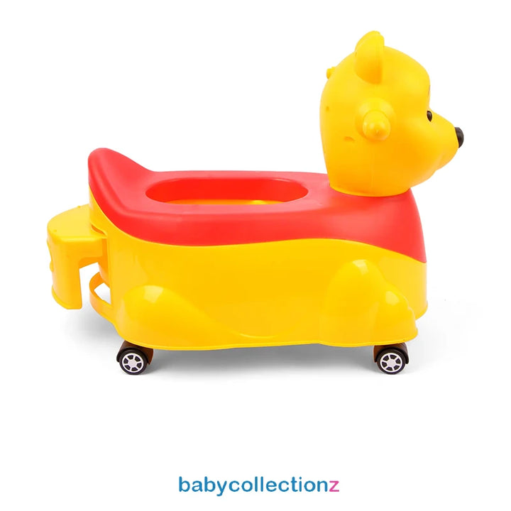 Potty Trainer - Pooh Character Face Seat - Yellow