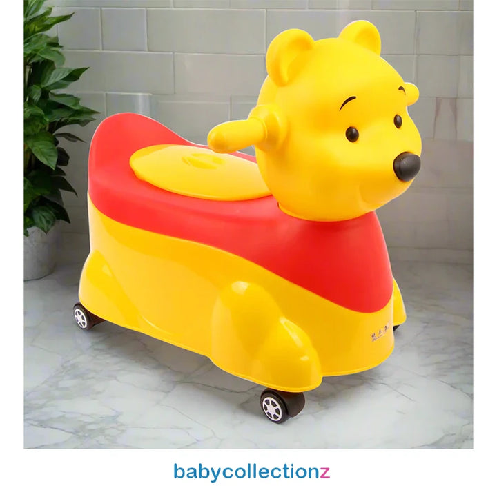 Potty Trainer - Pooh Character Face Seat - Yellow