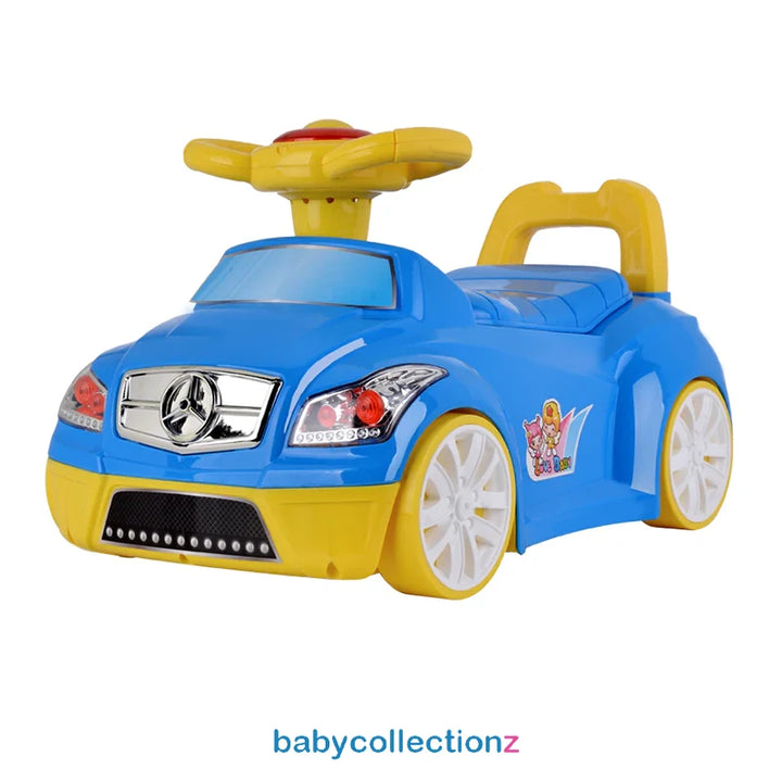 Potty Trainer In Car Shape - Front Stering - Blue